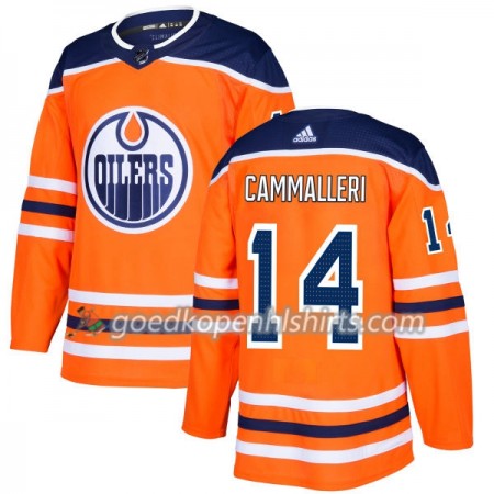 Edmonton Oilers Mike Cammalleri 14 Adidas 2017-2018 Oranje Authentic Shirt - Mannen